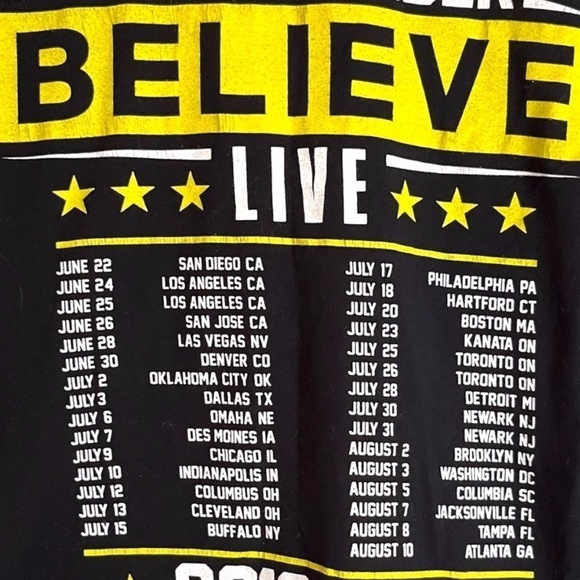 Justin Bieber Believe 2013 Concert T Shirt - Women's Small - Picture 4 of 5